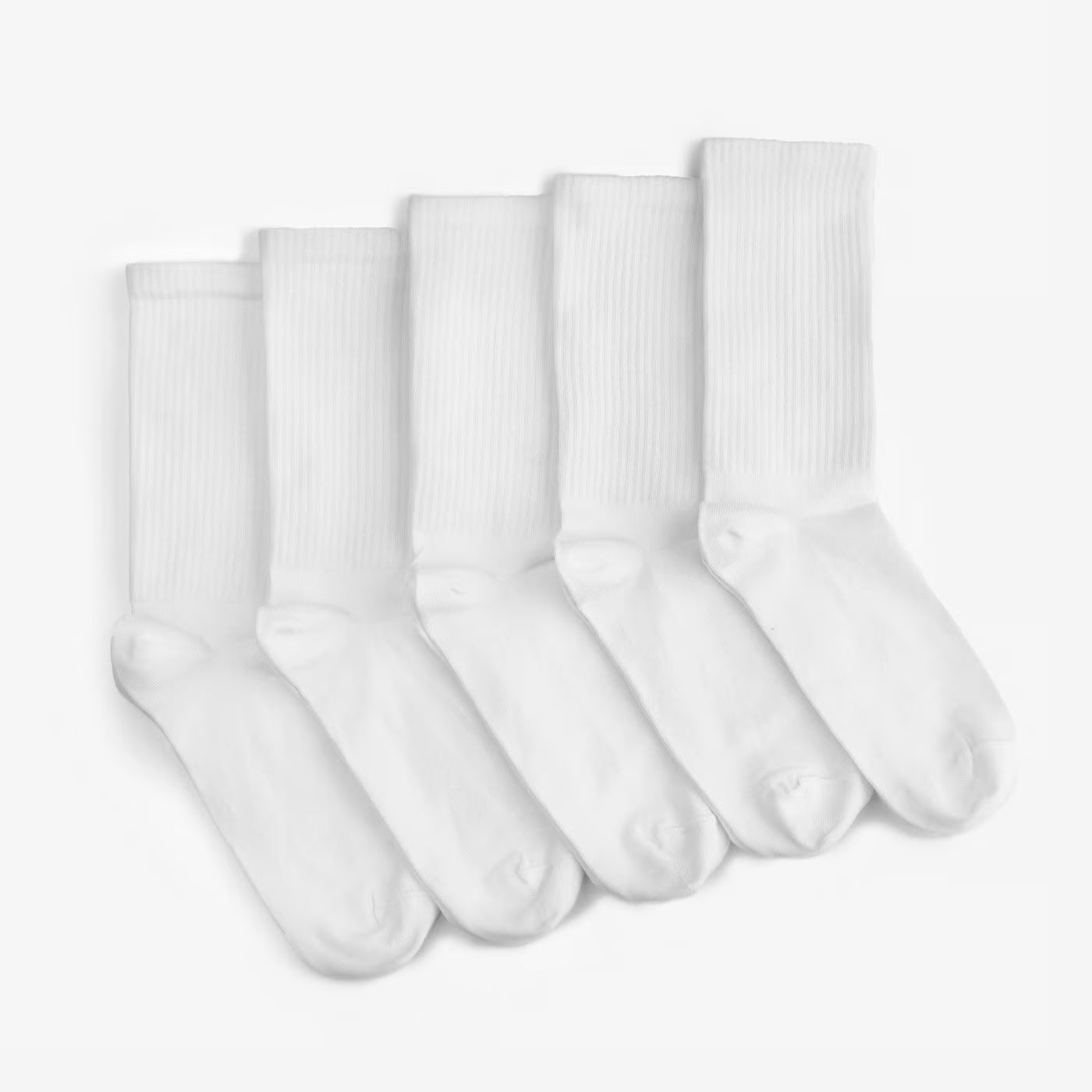 Everyday all White High 5 pcs Socks