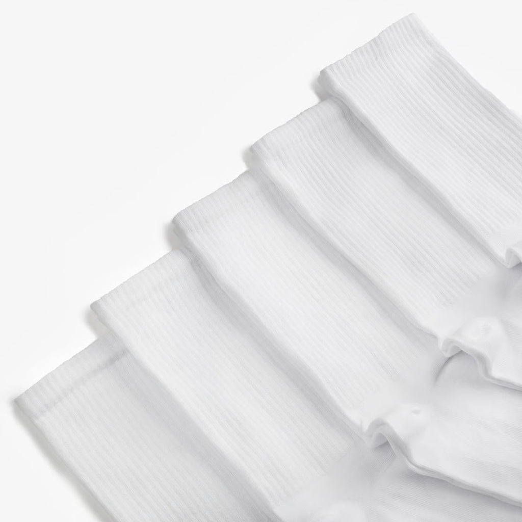 Everyday all White High 5 pcs Socks