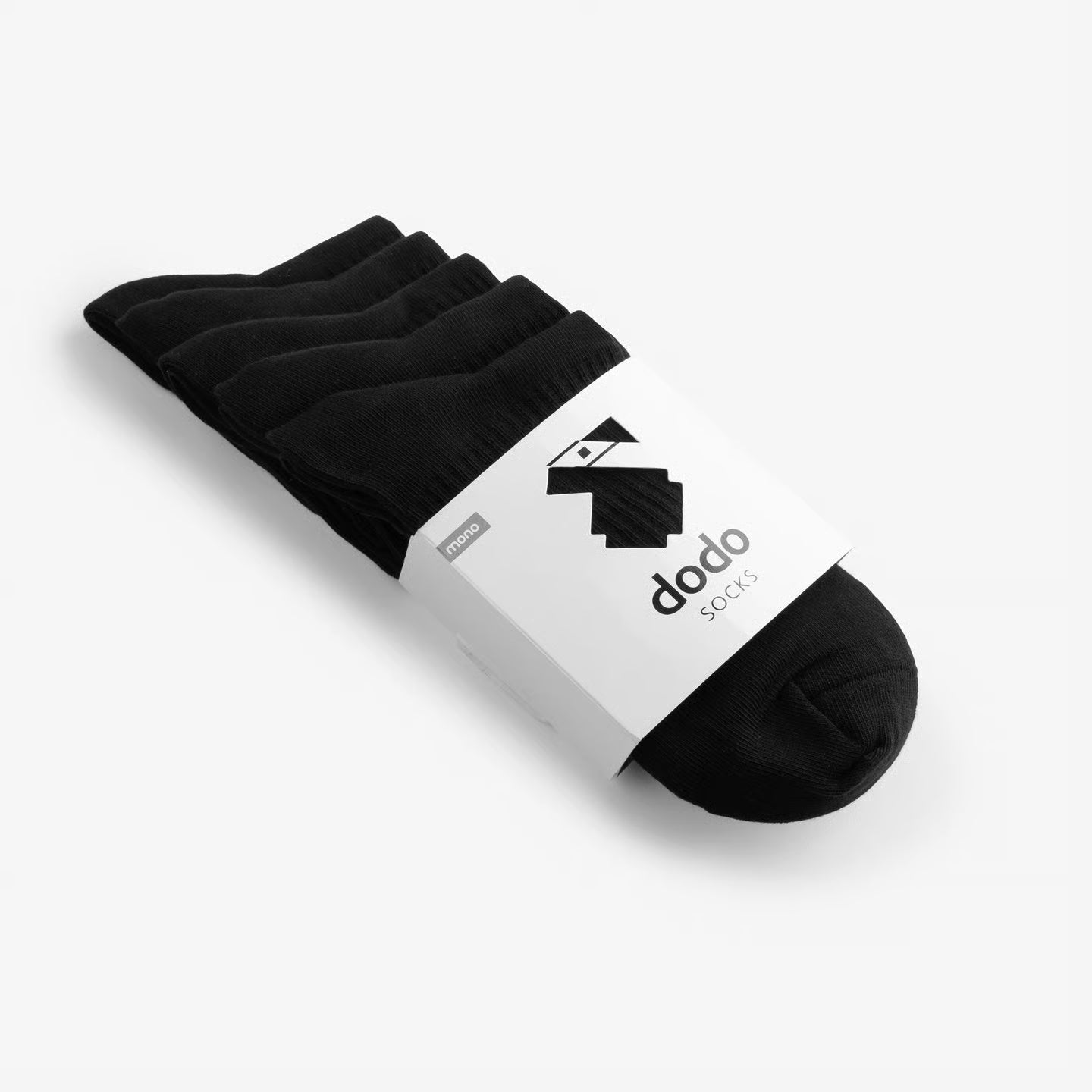 Everyday all Black Middle 5 pcs Socks